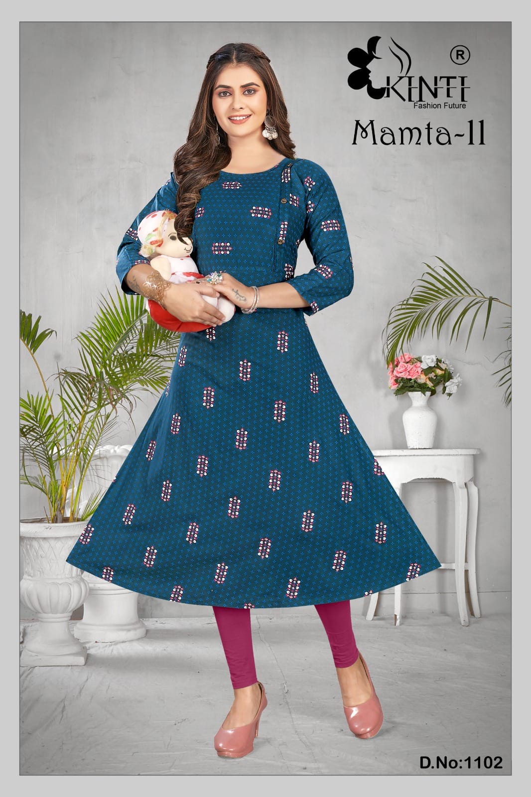 Mamta 11 By Kinti 1101-1108 Printed Kurtis Catalog